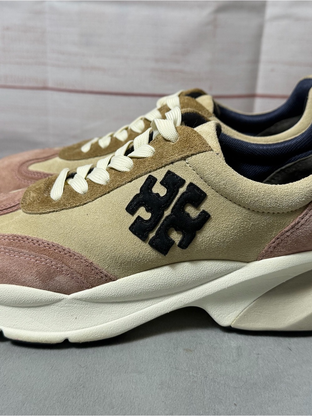 Tory Burch Good Luck Trainer sneakers in a colorblock suede Women's Size 8M